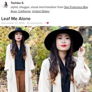 Forever 21 Wide Brim Fedora - Navy - OS